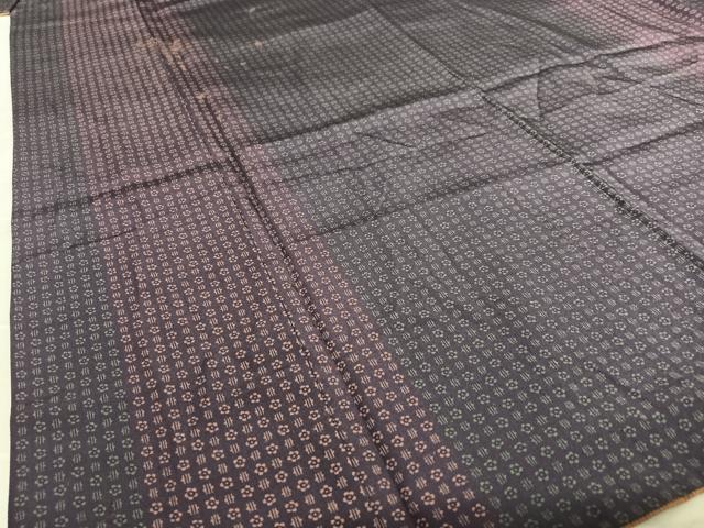 平和屋着物●上質な小紋　型染め　小花尽くし　正絹　逸品　AABA0429zg