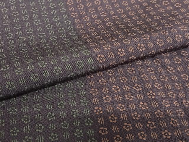 平和屋着物●上質な小紋　型染め　小花尽くし　正絹　逸品　AABA0429zg
