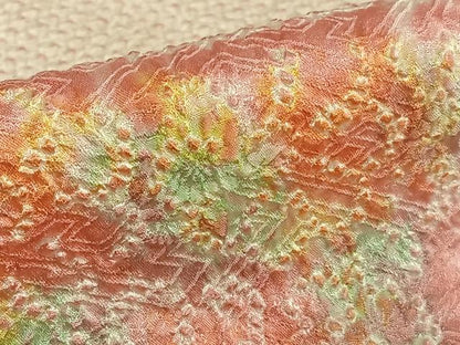 平和屋着物●豪華振袖 絞り 檜扇花文 暈し染め 正絹 逸品 AABA0431zg