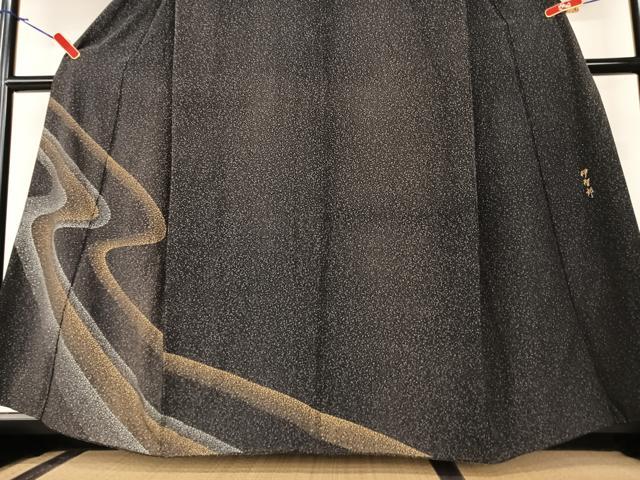 平和屋着物●訪問着 作家物 伊智郎 流水文 金銀彩 正絹 逸品 AABA0436zg