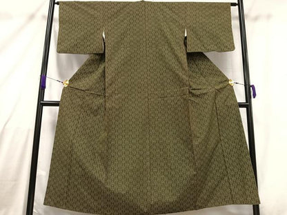 平和屋着物■上質な紬　花尽し　正絹　逸品　AABA0502oa