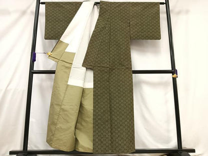 平和屋着物■上質な紬　花尽し　正絹　逸品　AABA0502oa