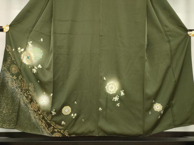 平和屋着物●訪問着 螺鈿 舞花文 暈し染め 金糸 金彩 正絹 逸品 AABA0779ck