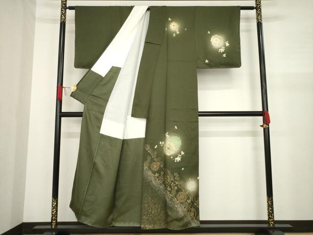 平和屋着物●訪問着 螺鈿 舞花文 暈し染め 金糸 金彩 正絹 逸品 AABA0779ck