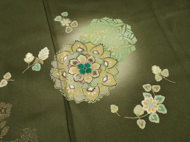 平和屋着物●訪問着 螺鈿 舞花文 暈し染め 金糸 金彩 正絹 逸品 AABA0779ck
