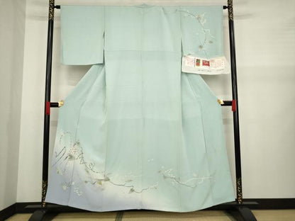 平和屋着物●本加賀友禅作家　松島由美　訪問着　ムシカリダンス　暈し染め　反端付き　正絹　逸品　AABA0794ck