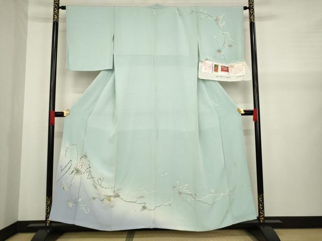 平和屋着物●本加賀友禅作家　松島由美　訪問着　ムシカリダンス　暈し染め　反端付き　正絹　逸品　AABA0794ck