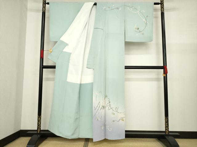 平和屋着物●本加賀友禅作家　松島由美　訪問着　ムシカリダンス　暈し染め　反端付き　正絹　逸品　AABA0794ck