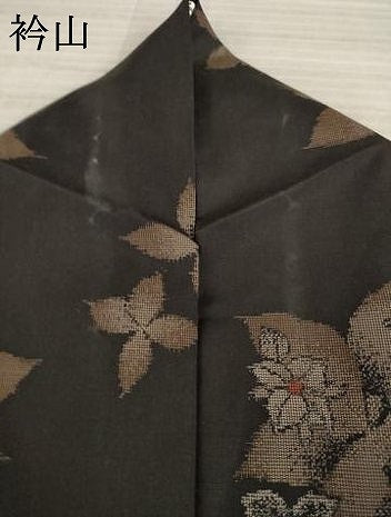平和屋着物●上質な紬 草花文 正絹 逸品 AABA0795ck