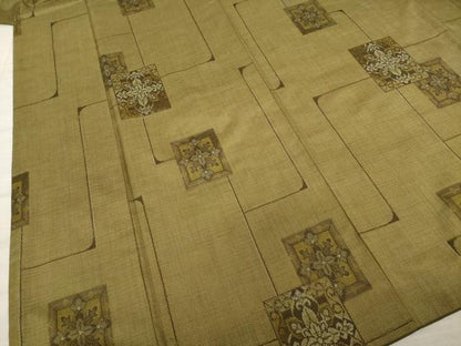 平和屋着物●上質な紬 色紙重ね花文 正絹 逸品 AABA0796ck