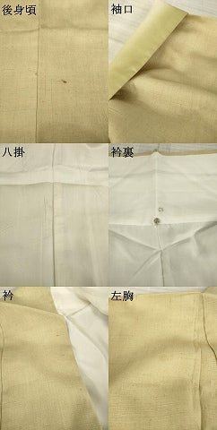 平和屋着物●訪問着 紬地 手描き 短冊花文 正絹 逸品 AABA0800ck