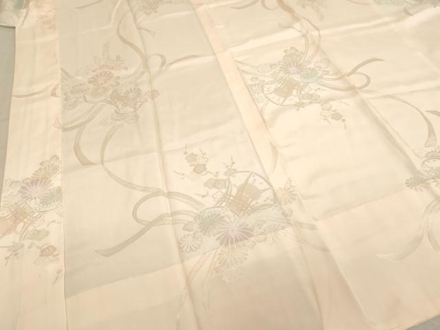 平和屋着物■長襦袢 無双仕立て 花鼓地紋 暈し染め 正絹 逸品 AABA0930ja
