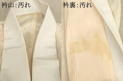 平和屋着物■長襦袢　無双仕立て　露芝花文　暈し染め　正絹　逸品　AABA0931ja