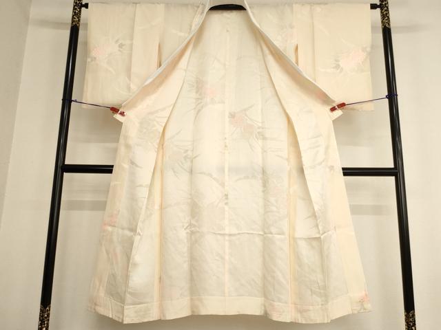 平和屋着物■長襦袢　無双仕立て　露芝花文　暈し染め　正絹　逸品　AABA0931ja