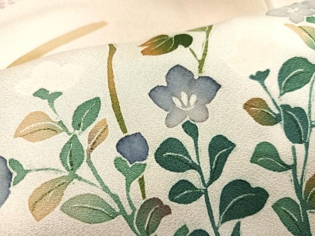 平和屋着物●訪問着 枝花文 正絹 逸品 AABA1247ph