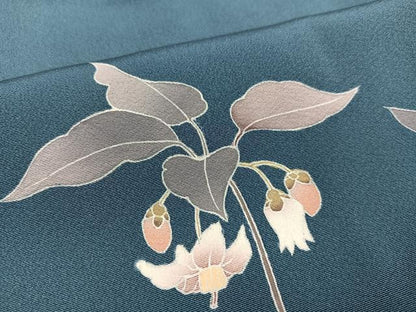 平和屋着物●訪問着 友禅 作家物 枝花文 正絹 逸品 AABA1252ph