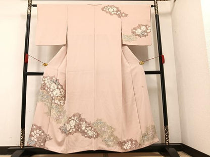 平和屋着物●十日町　名門　滝泰謹製　訪問着　辻が花　絞り　正絹　逸品　AABA1275ph