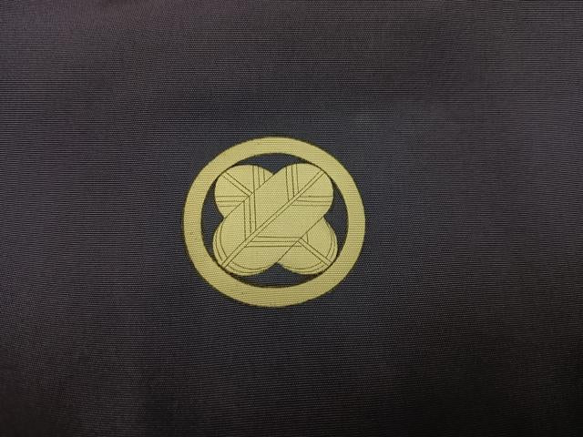 平和屋着物●男性 色紋付 羽織セット 着物：青褐色 羽織：褐色 正絹 逸品 AABA1278ph