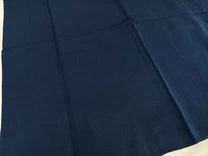 平和屋着物●男性 色紋付 羽織セット 藍鉄色 正絹 逸品 AABA1280ph