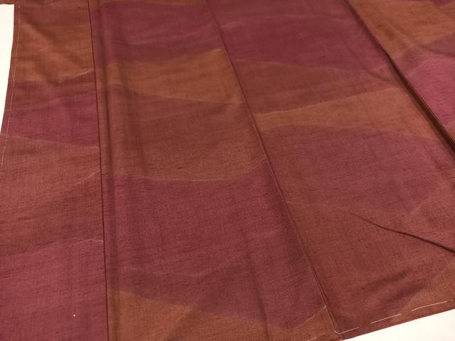 平和屋着物●上質な紬 幾何学文様 正絹 逸品 未使用 AABA1284ph