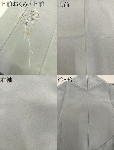 平和屋着物●十日町 名門 滝泰謹製 訪問着 絞り 草花文 暈し染め 金彩 正絹 逸品 AABA1291ph