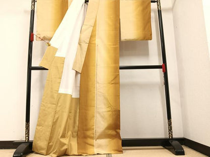 平和屋着物●上質な紬 間道 正絹 逸品 AABA1297ph