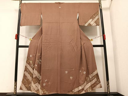 平和屋着物●訪問着 絞り 刺繍 宝尽くし 金銀彩 正絹 逸品 AABA1302ph