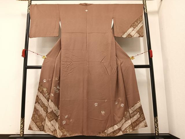 平和屋着物●訪問着 絞り 刺繍 宝尽くし 金銀彩 正絹 逸品 AABA1302ph