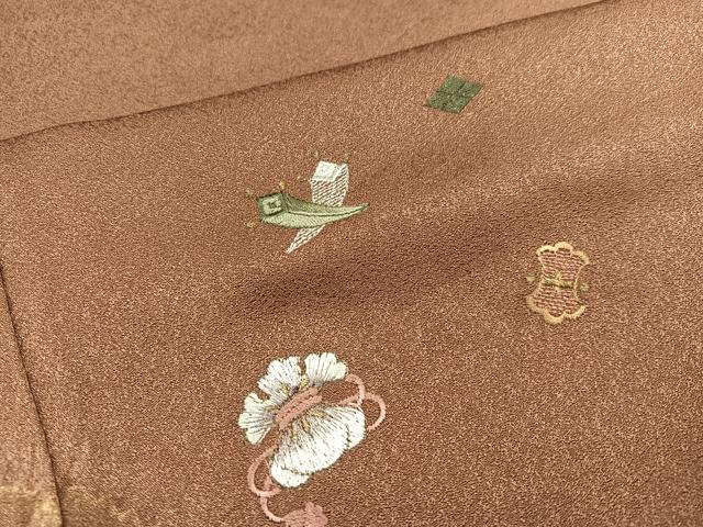 平和屋着物●訪問着 絞り 刺繍 宝尽くし 金銀彩 正絹 逸品 AABA1302ph
