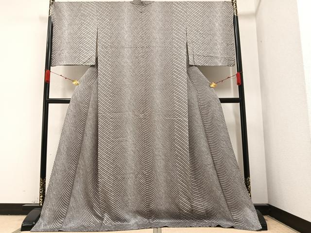 平和屋着物●上質な小紋　総絞り　ロング丈　正絹　逸品　AABA1306ph
