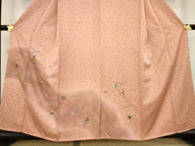 平和屋着物●訪問着 刺繍 吹き寄せ文 暈し染め 金銀彩 正絹 逸品 AABA1322ck
