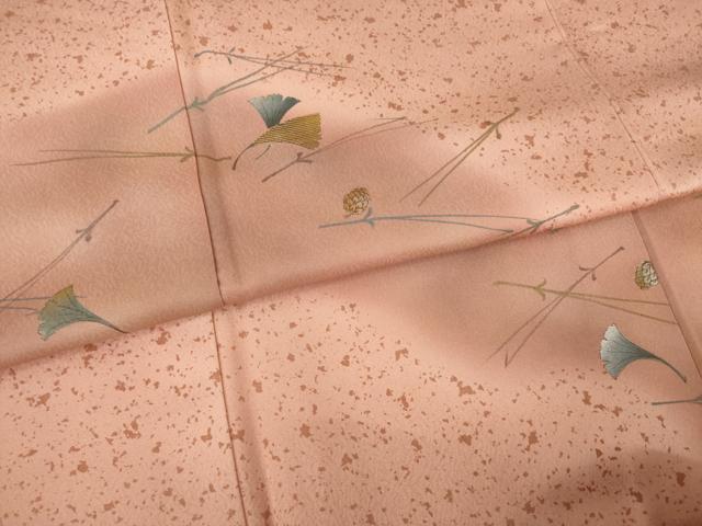 平和屋着物●訪問着 刺繍 吹き寄せ文 暈し染め 金銀彩 正絹 逸品 AABA1322ck