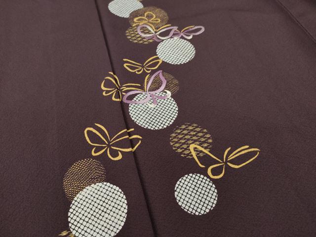 平和屋着物●訪問着 刺繍 舞蝶文 正絹 逸品 AABA1337ck