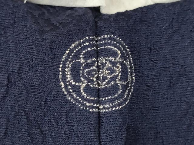 平和屋着物●本藍 色無地 青褐色 正絹 逸品 AABA1344ck
