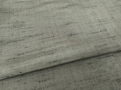 平和屋着物●男性　紬　アンサンブル　色無地　煤色　正絹　逸品　AABA1349ck