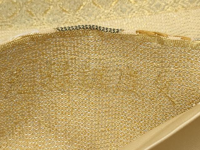 平和屋着物▼六通柄袋帯　元禄調度文　金銀糸　正絹　逸品　AABA1441wj