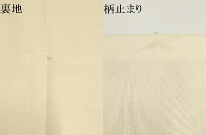 平和屋着物▼六通柄袋帯　唐織　九百　花鳥錦　金糸　正絹　逸品　AABA1591wj