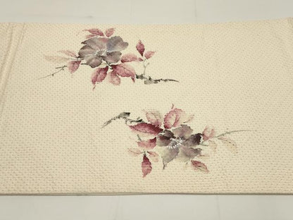 平和屋着物▼太鼓柄袋帯　手描き　絞り　枝花文　正絹　逸品　AABA1678wj