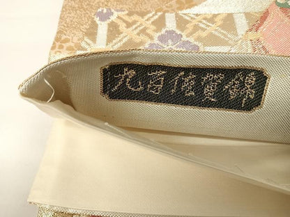 平和屋着物◎九百佐賀錦　六通柄袋帯　慶長　金銀糸　正絹　逸品　AABA2006yx