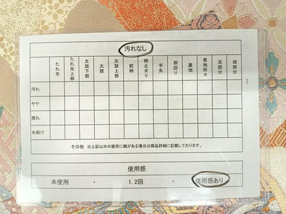 平和屋着物◎九百佐賀錦　六通柄袋帯　慶長　金銀糸　正絹　逸品　AABA2006yx