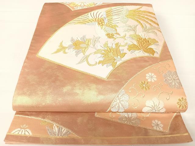 平和屋着物◎六通柄袋帯　鳳凰更紗花文　金銀糸　正絹　逸品　AABA2019yx