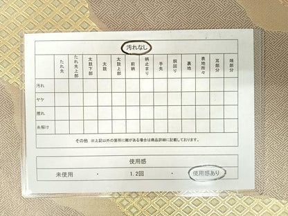平和屋着物◎佐賀錦　六通柄袋帯　道長吉祥文　金糸　正絹　逸品　AABA2039yx