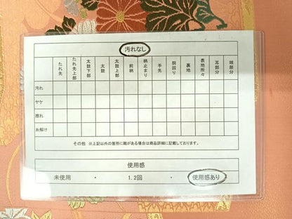 平和屋着物◎六通柄袋帯　唐織　桃山屏風紋　金糸　正絹　逸品　AABA2044yx