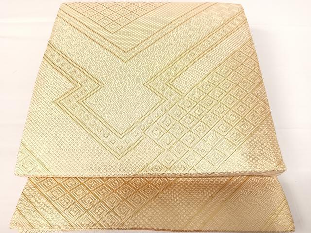 平和屋着物◎佐賀錦　本場筑前博多織　六通柄袋帯　地紙花文　金糸　正絹　逸品　AABA2068yx