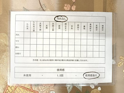 平和屋着物◎六通柄袋帯　唐織　草花文　金銀糸　正絹　逸品　AABA2072yx