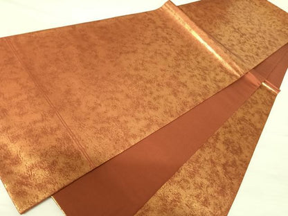 平和屋着物◎六通柄袋帯　霞文　金糸　正絹　逸品　AABA2094yx