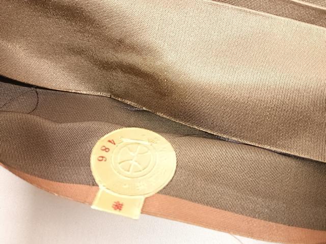 平和屋着物◎西陣　ヤマキ織物謹製　六通柄袋帯　唐織　地紙花文　金糸　正絹　逸品　AABA2112yx