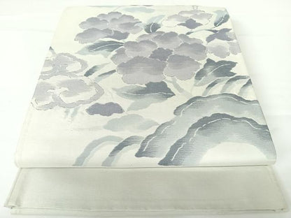 平和屋着物◎太鼓柄袋帯　草花文　正絹　逸品　AABA2145yx
