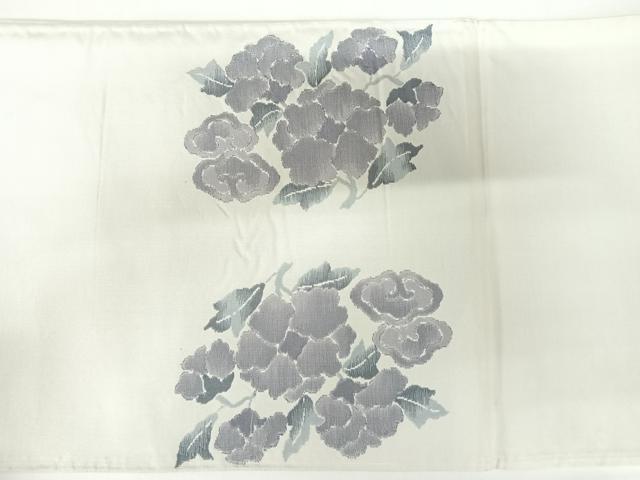 平和屋着物◎太鼓柄袋帯　草花文　正絹　逸品　AABA2145yx