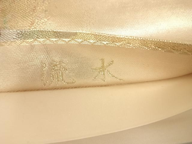 平和屋着物◎六通柄袋帯　紗摺箔　流水　正絹　逸品　AABA2173yx